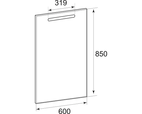 Зеркало со светодиодной подсветкой 60x85 см Roca The Gap ZRU9302688
