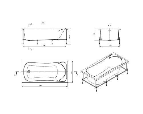 Акриловая ванна 190x90 см с отверстиями для ручек Roca BeCool ZRU9303020