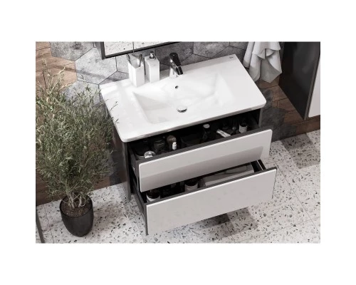 Тумба белый глянец/антрацит 77,7 см Roca Ronda ZRU9302965