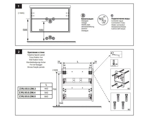 Тумба белый глянец/антрацит 77,7 см Roca Ronda ZRU9302965
