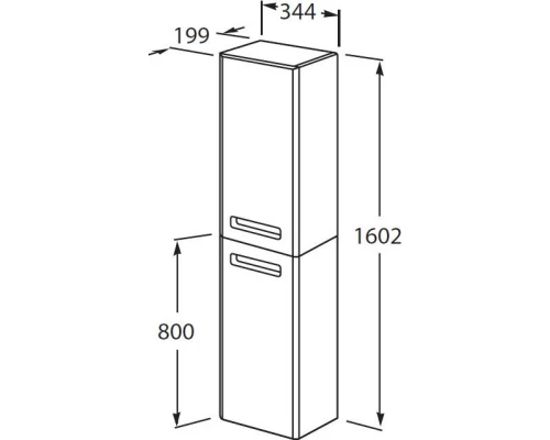 Шкаф-колонна белый L Roca The Gap ZRU9302739