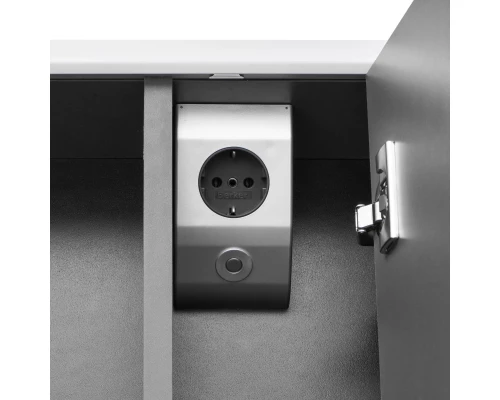 Зеркальный шкаф 70x78 см белый глянец/антрацит Roca Ronda ZRU9302969