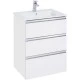 Тумба с раковиной белый глянец 60,5 см Roca The Gap 857552806 + 3279A8000