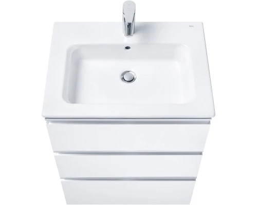 Тумба с раковиной белый глянец 60,5 см Roca The Gap 857552806 + 3279A8000