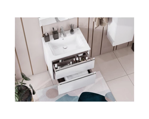 Тумба с раковиной белый глянец 60,5 см Roca The Gap 857550806 + 3279A8000