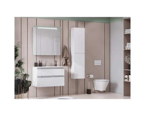 Тумба с раковиной белый глянец 80,5 см Roca The Gap 857551806 + 32799C000