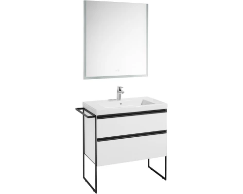 Тумба с раковиной белый глянец 80 см Roca Domi 857536806 + 3270M0004