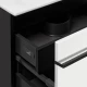 Комплект мебели белый глянец/черный 80 см Roca Aneto 857430806 + 32799C000 + 812363000