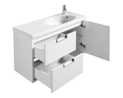 Тумба с раковиной белый глянец 100 см Roca Etna 857302806 + 327009000