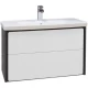 Комплект мебели белый глянец/антрацит 80 см Roca Ronda ZRU9302965 + 327470000 + ZRU9302970