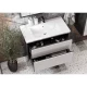 Тумба с раковиной белый глянец/антрацит 80 см Roca Ronda ZRU9302965 + 327470000
