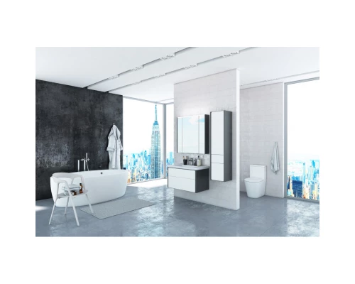 Комплект мебели белый глянец/антрацит 70 см Roca Ronda ZRU9302964 + 327471000 + ZRU9302969