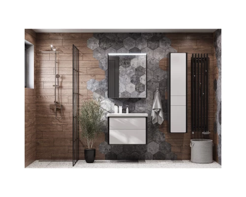 Комплект мебели белый глянец/антрацит 70 см Roca Ronda ZRU9302964 + 327471000 + ZRU9302969