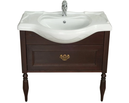 Тумба с раковиной дуб тёмный шоколад 85 см Roca America Evolution L ZRU9302959 + 327206000