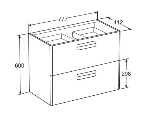 Тумба с раковиной фиолетовый 80 см Roca The Gap ZRU9302740 + 327470000