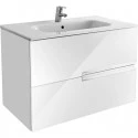 Тумба с раковиной белый глянец 80 см Roca Victoria Nord Ice Edition ZRU9302731 + 32799C000 Тумба с раковиной белый глянец 80 см Roca Victoria Nord Ice Edition ZRU9302731 + 32799C000