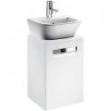 Тумба с раковиной белый матовый 45 см Roca The Gap ZRU9302735 + 327477000