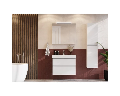 Зеркальный шкаф 80x70 см белый матовый Roca Oleta A857647501