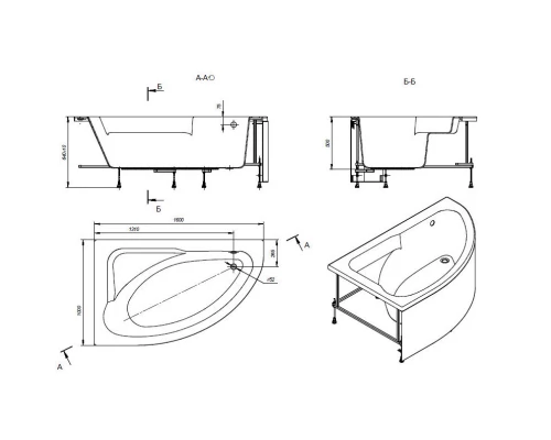 Акриловая ванна 160x100 см R Roca Welna 248643000