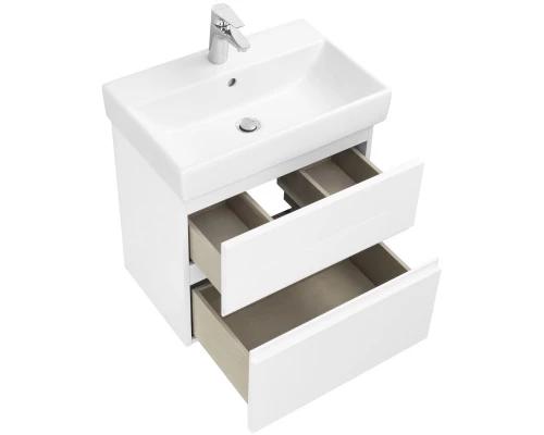 Тумба с раковиной белый глянец 60 см Roca Oleta A857639806 + 3274C400Y