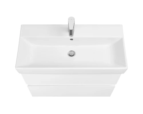 Тумба с раковиной белый глянец 80 см Roca Oleta A857640806 + 3274C500Y