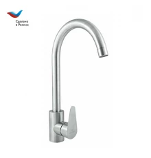 СТАЛЬ Смеситель для мойки с высоким изливом,одноручный, СЛАВЕН, НЖ22