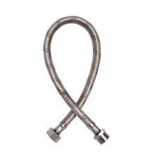 Гибкая подводка для воды, оплетка нейлон, силикон гайка 1/2", штуцер 1/2", 500 мм., СЛАВЕН