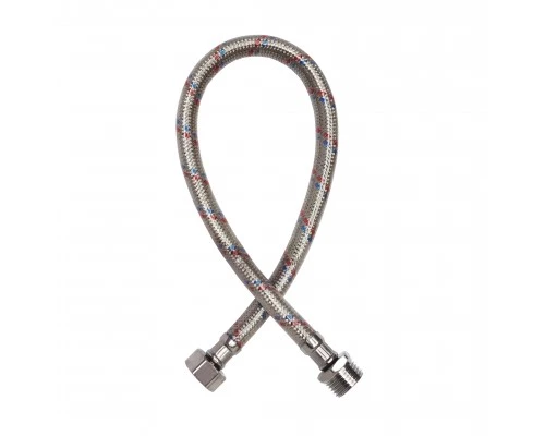 Гибкая подводка для воды, оплетка нейлон, силикон гайка 1/2", штуцер 1/2", 500 мм., СЛАВЕН