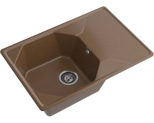 GRANFEST Мойка композит UNIQUE, GF-U-740L, чаш+кр 740*500, терракот
