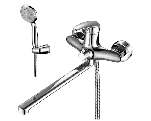 Linara Смеситель для ванны, плоск.пов.излив 300мм, р/ОД, хром, LM, LM0451C