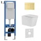 Комплект 3в1 IBERICA BLANCA инсталляция SILENCIO MINI, унитаз TOLEDO ALTO белый, кнопка смыва INOX-R золото матовое (IB.001M.TLA.234.1503)