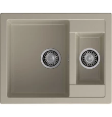 GRANFEST Мойка композит QUADRO GF-Q--610K 1.5-чаши. 610*500мм  топаз арт.GF-