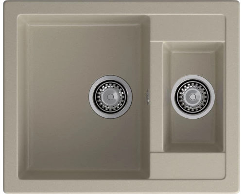 GRANFEST Мойка композит QUADRO GF-Q--610K 1.5-чаши. 610*500мм  топаз арт.GF-