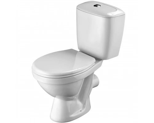 ПАЛЛАДА Унитаз-компакт, горизонт. выпуск, 2-х реж. арматура, сиденье полипропилен. САНТЕК