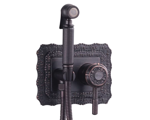 Jasmine Смеситель для биде, гигиен.душ встраиваемый р/ОД, черная бронза, LM, LM6619ORB
