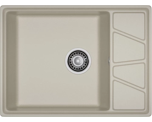 GRANFEST Мойка композит VERTEX, GF-V-680L, чаш+кр 680*500, топаз