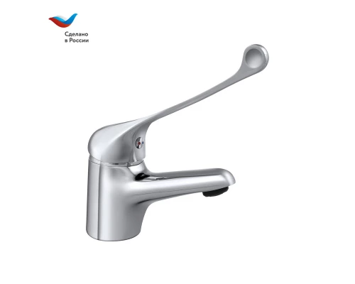 ХИРУРГ Смеситель для умывальника с литым изливом локтевой, одноручный, СЛАВЕН, Х10