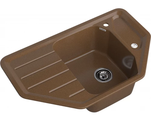 GRANFEST Мойка композит CORNER  GF-C--800E угловая 800*500мм  терракот арт.GF-
