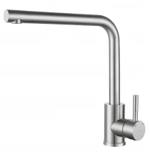 GRANFEST QUARZ Смеситель для кухни Г-обр. D-35мм (нержавейка)