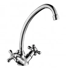 H02 Смеситель для раковины, пов.излив 111мм, р/ДВ, хром, ROS, H02-62