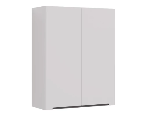 Шкаф Lemark BUNO 60 см подвесной, 2-х дверный, цвет планки: Серый, цвет корпуса, фасада: Белый гляне