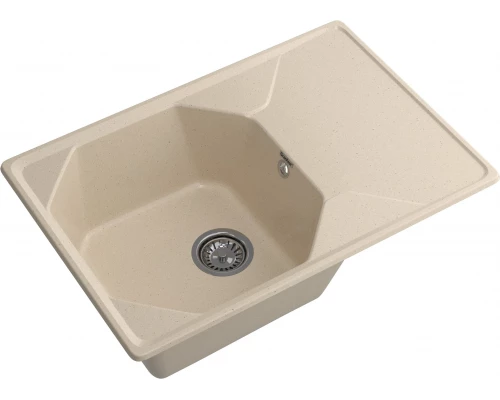 GRANFEST Мойка композит UNIQUE, GF-U-740L, чаш+кр 740*500, кашемир