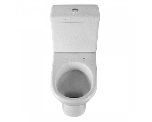 Унитаз-компакт "Визит" косой выпуск, с 1-реж. кнопочной арм.  и сид. п/п "Уклад,крап на белом. SANTE