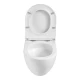 GLAZER WHITE Унитаз подвесной безободковый с сиденьем микролифт, LM, 9614003