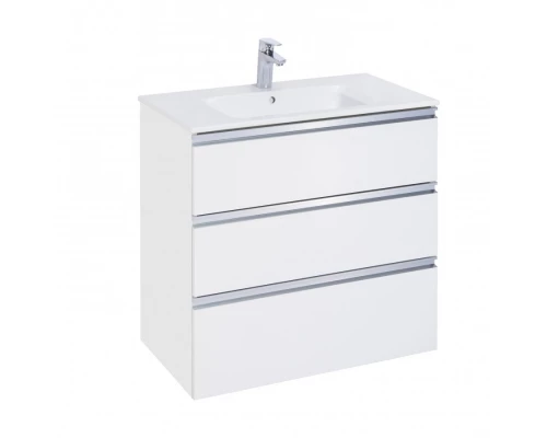 GAP Тумба под раковину GAP 80, белый глянец, 3 ящ., ROCA