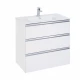 GAP Тумба под раковину GAP 80, белый глянец, 3 ящ., ROCA