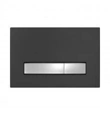 Кнопка  для инсталляции ATOM Line черная SoftTouch/хром глянец, BERGES