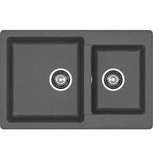 GRANFEST Мойка композит PRACTIK GF-P--780K  2 чаши 780*510 мм графит арт.GF-