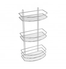 Полка овальная трехэтажная серый Fixsen FX-720-3