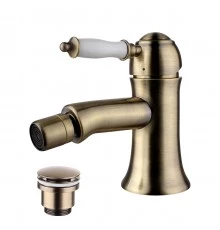 Villa Смеситель для биде, пов.аэратор 115мм дон.клап.Click/Clack, р/ОД, бронза, LM, LM4808B